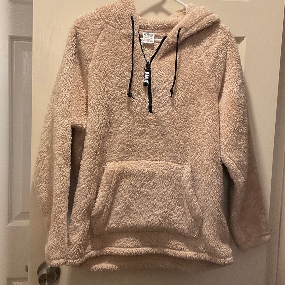PINK Victoria's Secret Cream Hoodie - Picture 1 of 3
